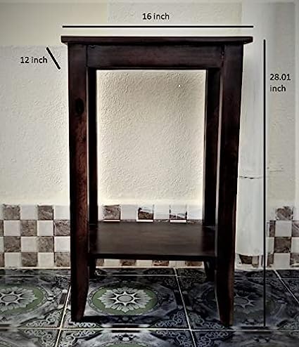 Sheesham Wood Tall Side Table / Long Bar Table - additional view