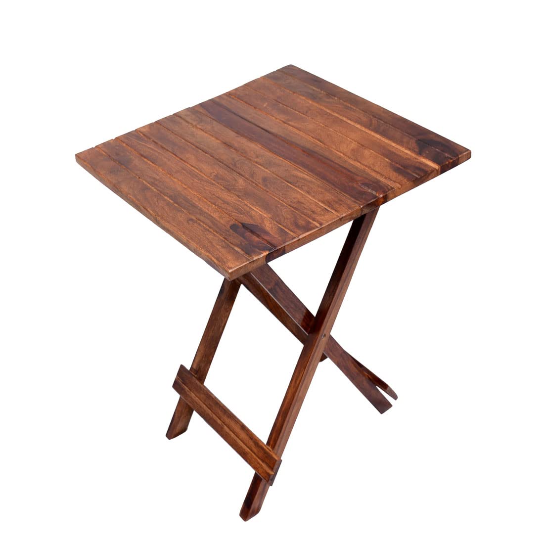 Umark Solid Sheesham Wood Square Folding Coffee Tea Table for Home