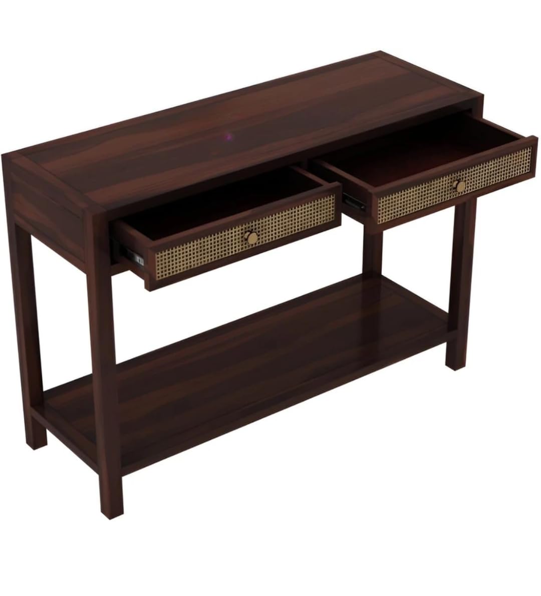 Modern Console Table with Cane Drawers - additional view