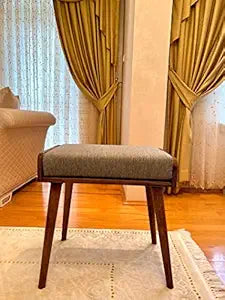 Umark Solid Sheesham Wood Sitting Stool Bench with Cushion & Handles