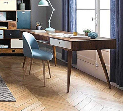 Umark Sheesham Wood Writing & Study Table with 2 Drawers