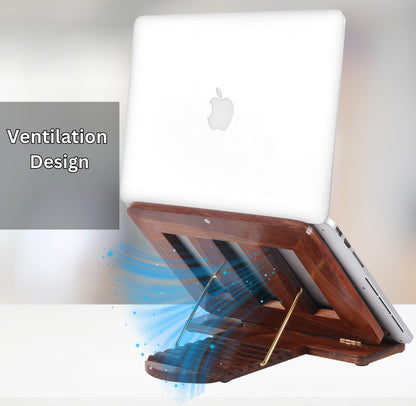 Umark Sheesham Wood Portable Laptop Stand - Handmade