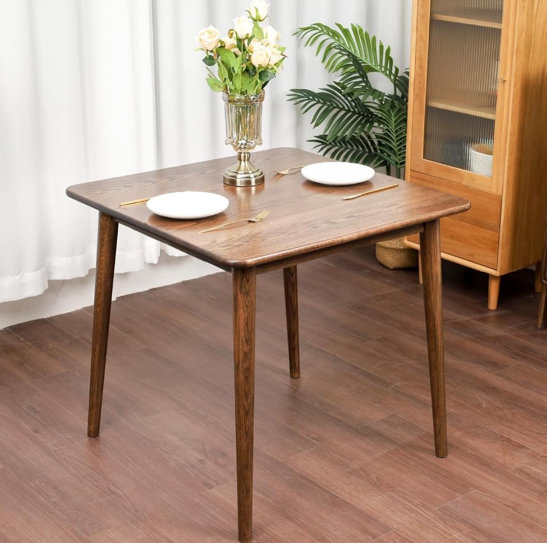 Solid Wood Dining Table - Dark Brown - main view