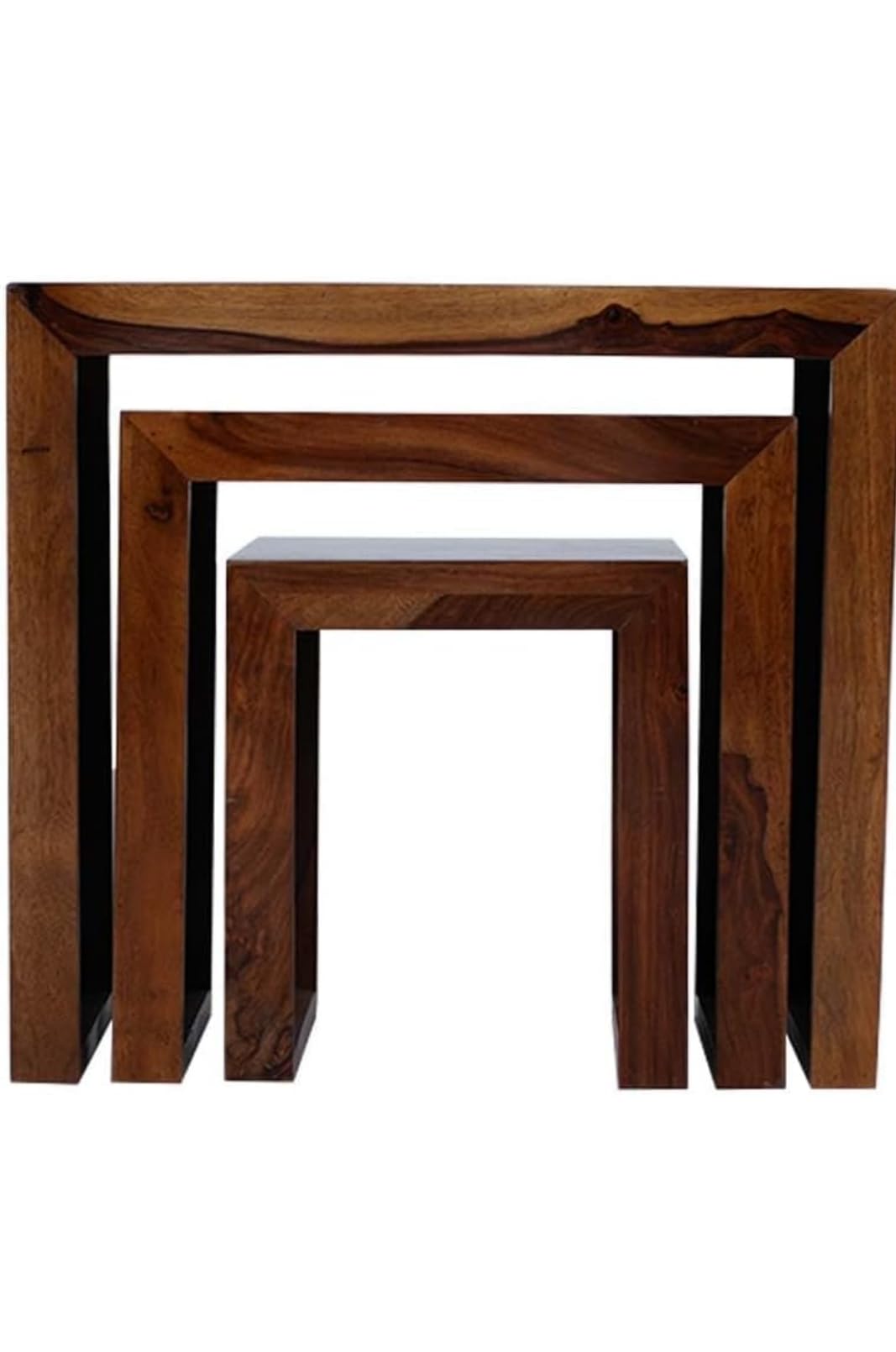 Solid Wood Nesting Tables - Set of 3, Modern - additional view