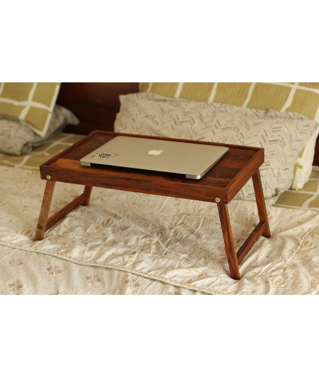 Wooden Multipurpose Solid Tray Table, lapdesk for Writings Foldable
