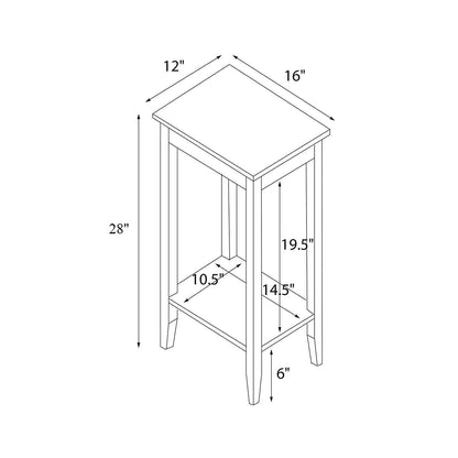 Tall Side Table with Lower Shelf - additional view