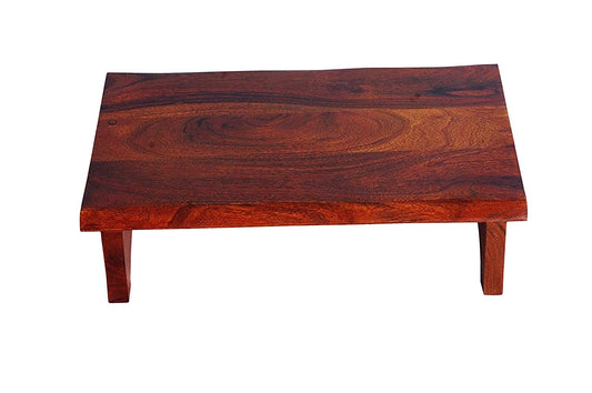 Umark Sheesham Wood Laptop Stand - Brown Finish, 17 Inch