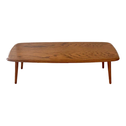 1960s Mid-Century Oak Wood Coffee Table - main view