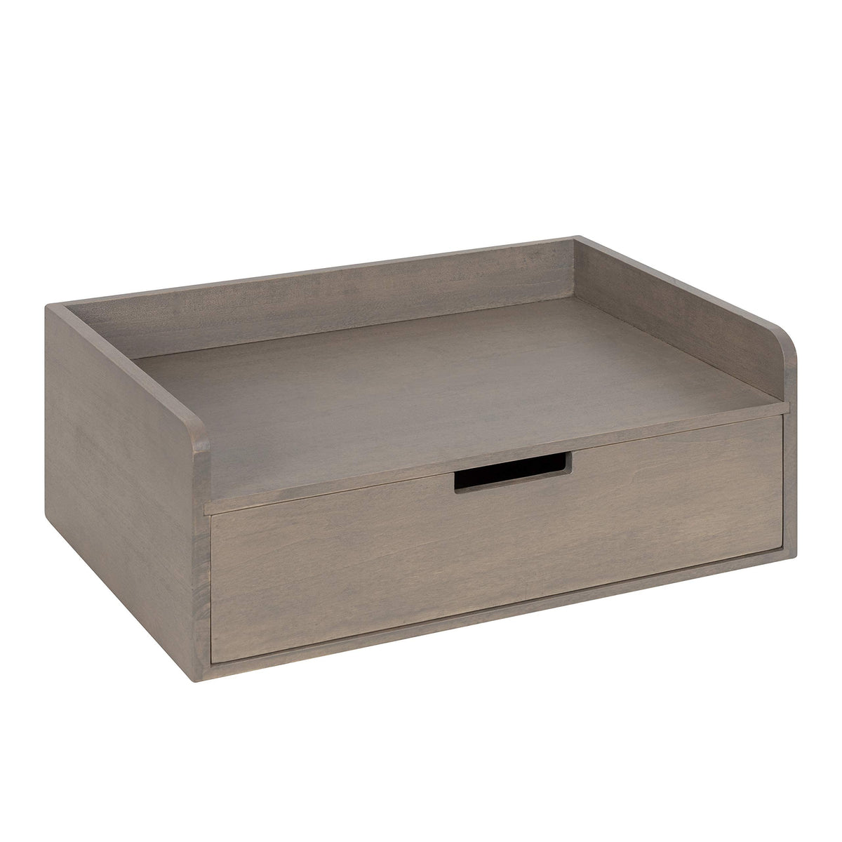 Floating Wall Shelf Side Table with Drawer - Grey - main view