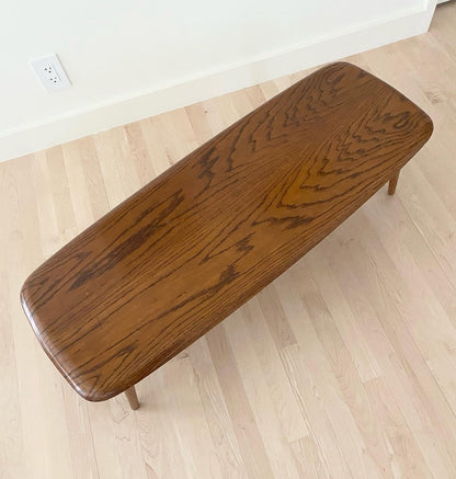 1960s Mid-Century Oak Wood Coffee Table - additional view