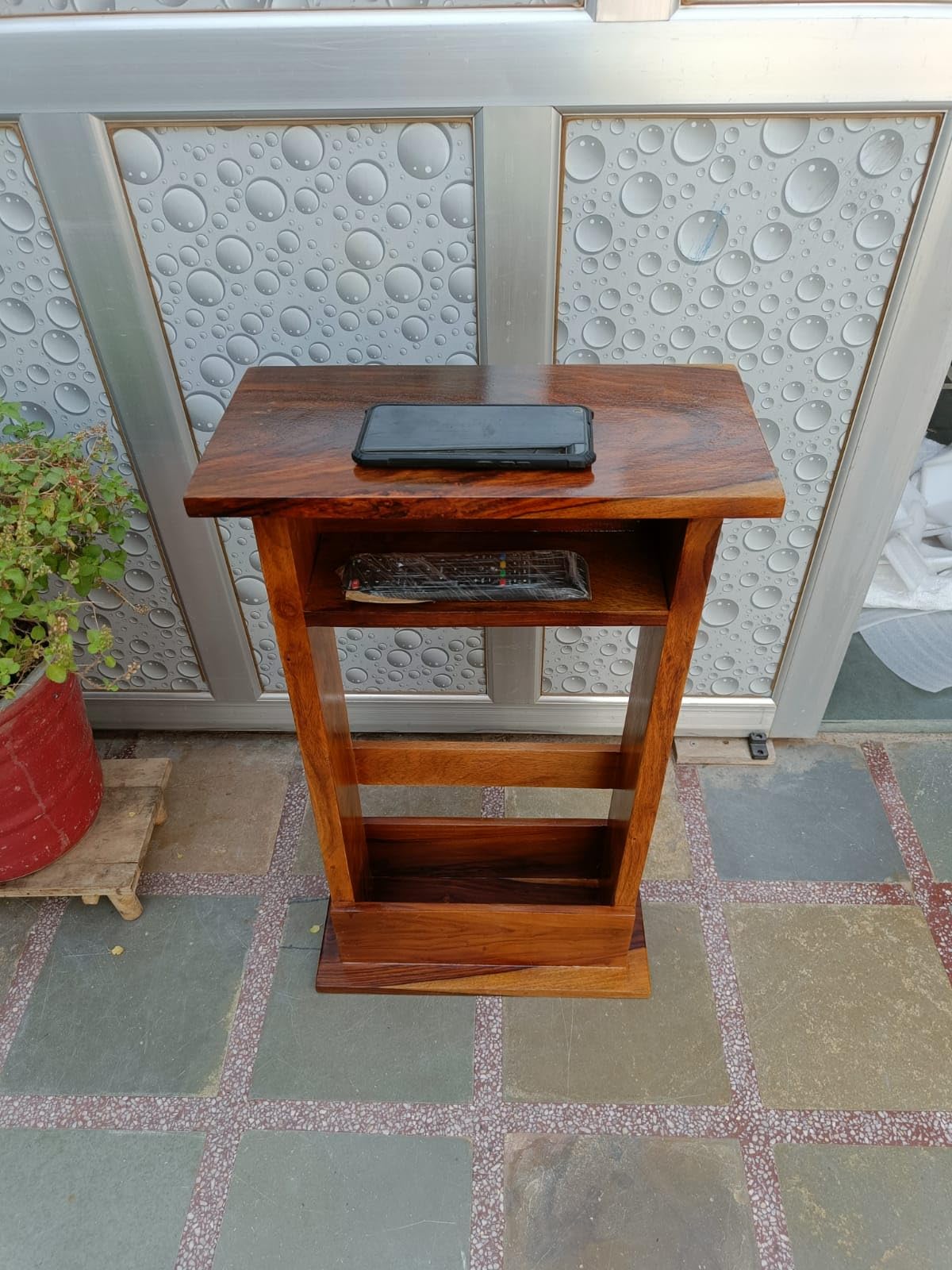 Umark Sofa Chair Arm Rest Tray Table Stand for Living Room | Wood Sofa