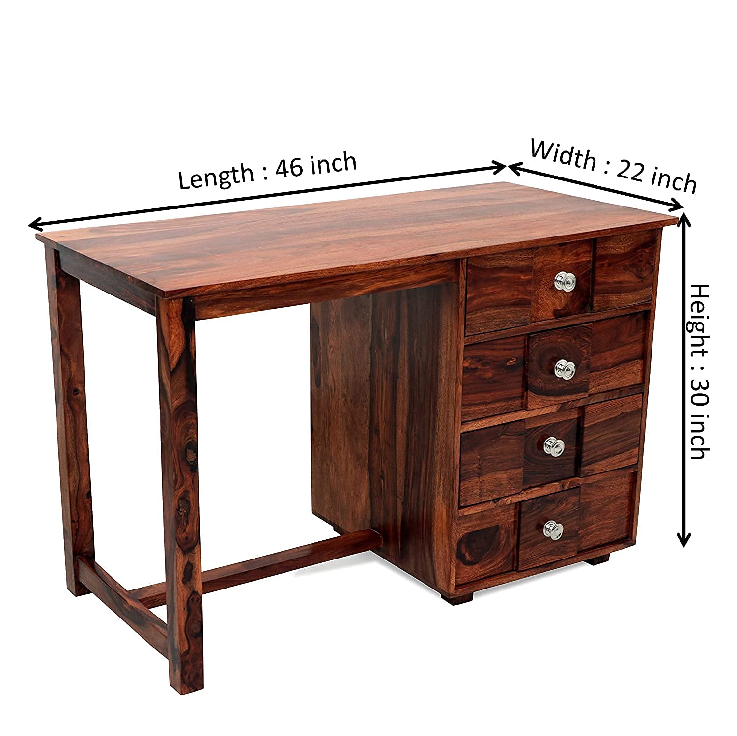 Umark Sheesham Wood Computer Study Table with 4 Drawers