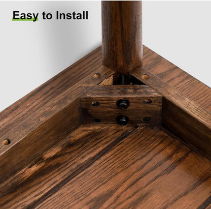 Solid Wood Dining Table - Dark Brown - additional view