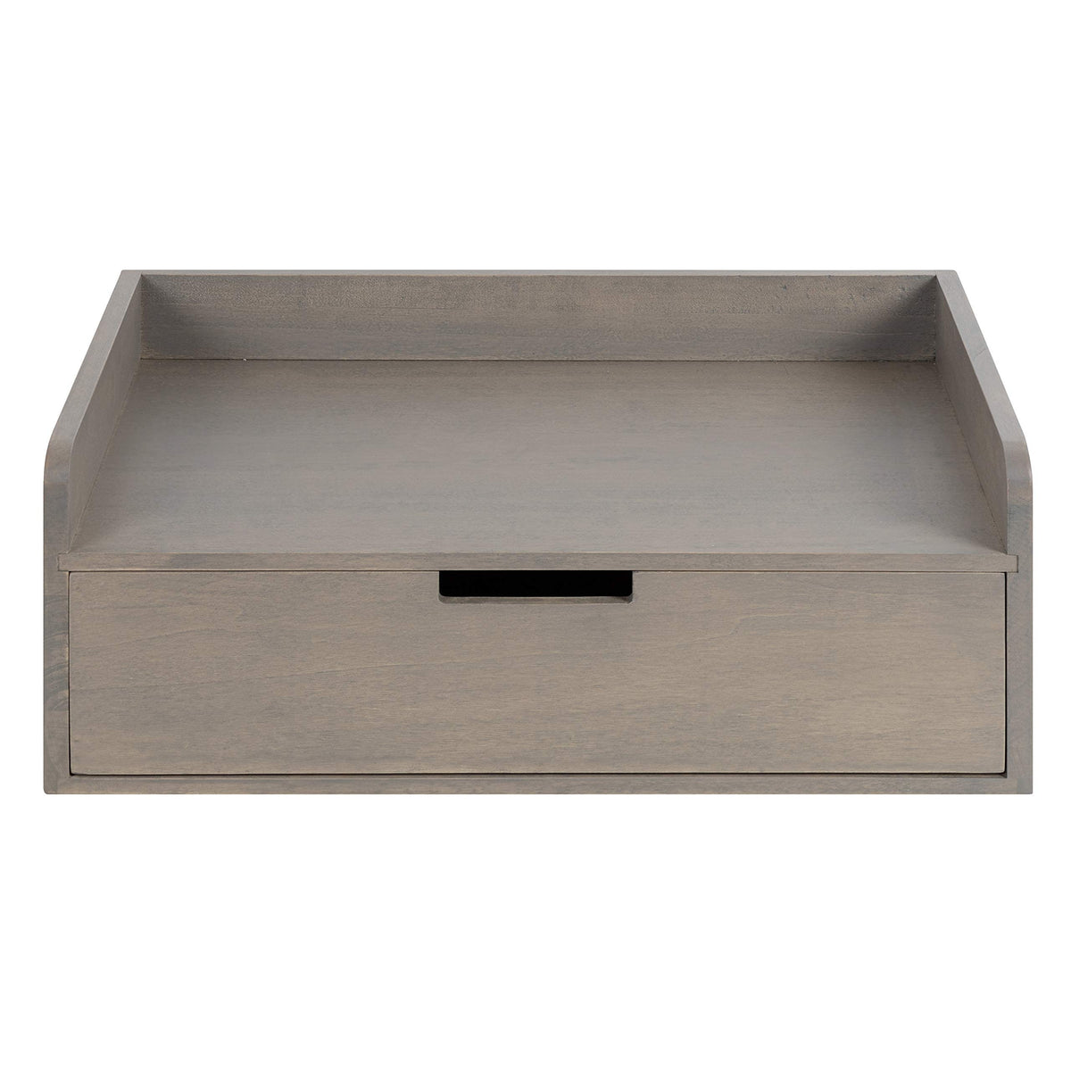 Floating Wall Shelf Side Table with Drawer - Grey - additional view