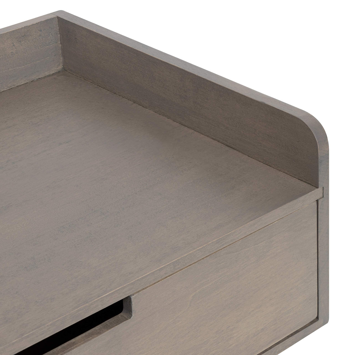 Floating Wall Shelf Side Table with Drawer - Grey - additional view